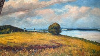 Velký obraz malíře Ota Bubeníček 56.rozm. 100x70 cm - 6