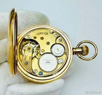 ZACHOVALÉ PÁNSKÉ TŘÍPLÁŠŤOVÉ KAPESNÍ HODINKY OMEGA MLYNÁŘKY - 6