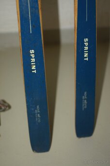 Retro starožitné dřevěné běžky - 6