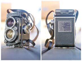 Sleva: Rolleiflex 2.8C s Planarem 80mm (1954-55), Rollei 6×6 - 6