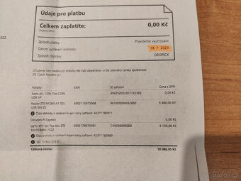 ZÁRUKA DO 18.7.2028 O2 TV / ONEPLAY SET TOP BOX model 2023 - 6