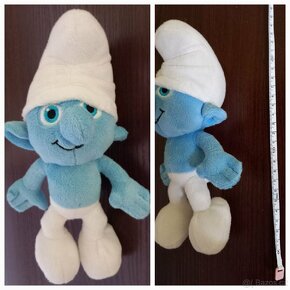 Plyšové hračky, opice,mamut,medvěd,prasátko,šmoulove - 6