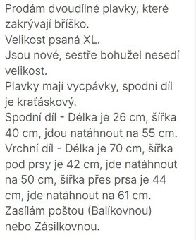 Dámské dvoudílné plavky vel. XL - 6