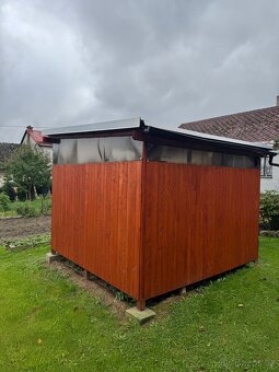 Pergola 2,6x2,6 včetně lavic na míru,šindel střecha - 6