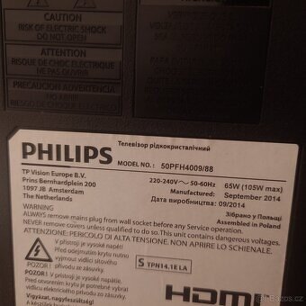 Televize Philips 50PFH4009 - 6