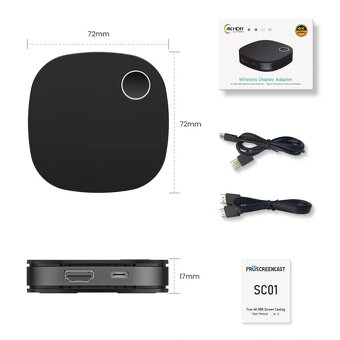 SC01 Miracast Dongle pro TV, 4k@60Hz - 6