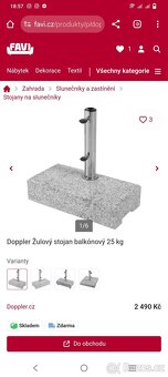 Nový set slunečníku o průměru 3m a žulové kostky - 6