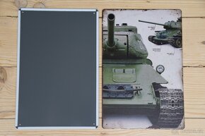 plechová cedule - tank T-34 vz. 85 - 6