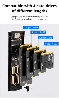 Externí box SSD NVMe M2 10 Gbps USB Typ C 3.2 - 6