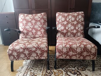 RETRO set - 60. léta - rozkládací gauč + 2 křesla - 6