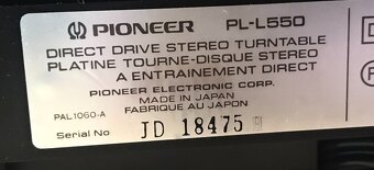 GRAMOFON LINEÁRNÍ PIONEER PL-L550 (ROK 1989) PŘÍMÝ NÁHON ,PL - 6