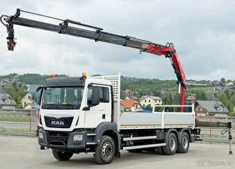 MAN TGS 26.360 - 6x4 – Valník + HR-FASSI F195A.2.24 - 6
