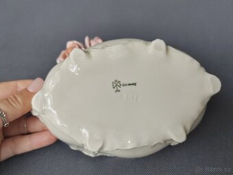 Krásná porcelánová dóza s růžemi od Karl Ens (1919-1945) - 6