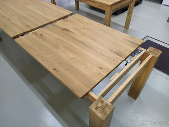 Velký rozkládací stůl celomasiv DUB 100x200+ 100cm NOVÝ - 6