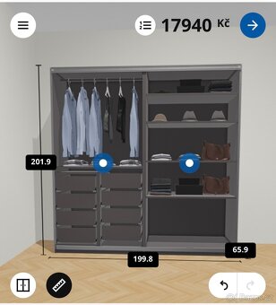 Černá skříň IKEA PAX - 6