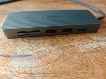 USB-C hub, duální 4K dokovací stanice 9 v 1 - 6