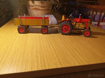 Traktor s valníkem červený - Kovap / KOVAP Red Tractor - 6