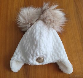 Luxusní šála a čepička, TOP stav, 1-2 ROKY, 49 CM - 6