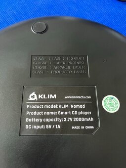 Přenosný CD přehrávač/discman KLIM NOMAD Bluetooth, TF karta - 6
