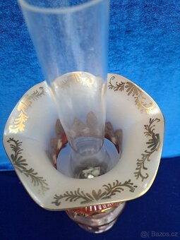 Petrolejová lampa skleněná, medová - 6