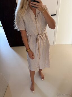 Béžové lněné šaty Gant nové s visačkou - 6