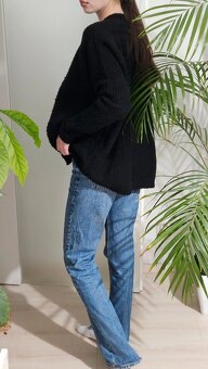 Černý svetr, kardigan vel s - 6