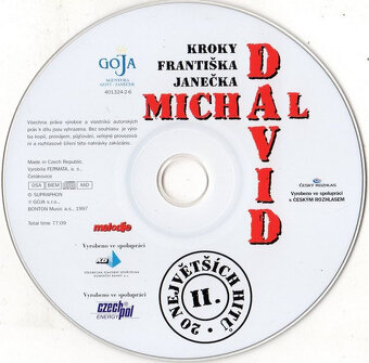 Prodám tyto 2 CD Michala Davida: - 6