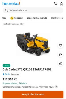 Špičkový zahradní traktor Cub Cadet XT2 QR106 - 6