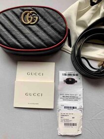 Gucci GG Marmont Matelassé Taška na opasek 85 černá Dámská - 6