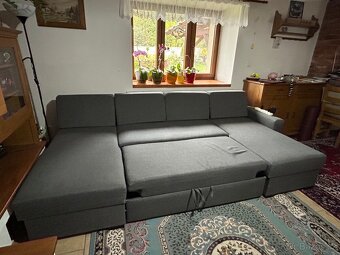 Gauč rozkládací rohový, tvar U - 6