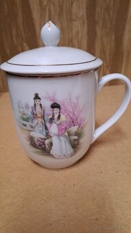 Porcelánové hrnečky s pokličkou, značeno, Made in China - 6