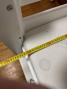 Vysoká postel masiv buk bílá 200x90 - 6