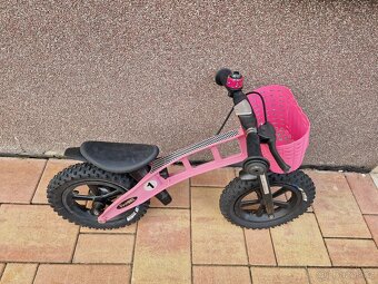 FIRSTBIKE - růžový s košíčkem a adaptérem na snížení - 6