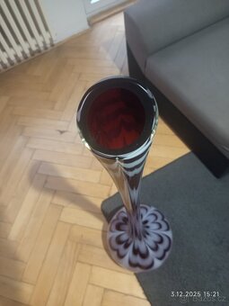 Váza od sklářů z Janstejna úplně nová bez známky používání - 6