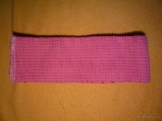 Dívčí růžová sportovní elastická čelenka - 6