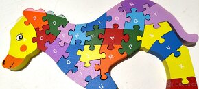 VZDĚLÁVACÍ ŽIRAFA DŘEVĚNÉ PUZZLE ABECEDA I ČÍSLA (NOVÉ) - 6