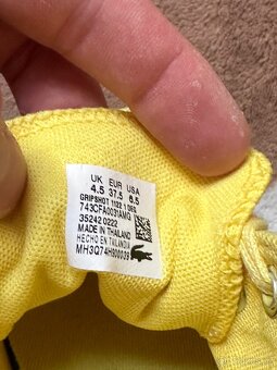 Žluté tenisky Lacoste – Nové – Velikost 37.5 (sedí i na 37) - 6