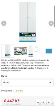 Nový dětský pokoj chlapec modro bílý -50% 6ks - 6