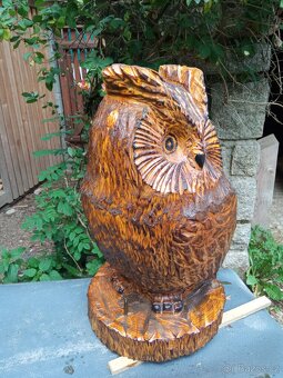 Dřevěná socha - sova - 6