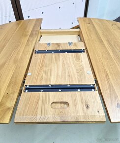 Nový rozkládací stůl dub masiv 130+40 cm - 6