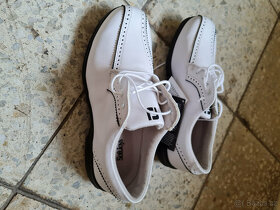 Nové golfové kožené boty bílé, vel.37. waterproof - 6