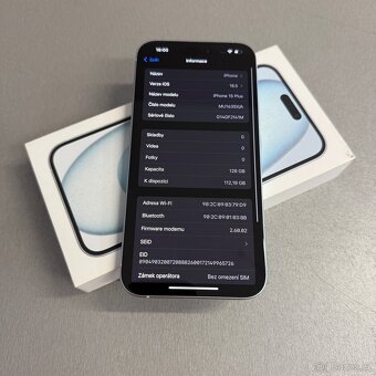 iPhone 15 Plus 128GB modrý, jako nový, rok záruka - 6