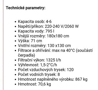 Vířivá vana Bestway HAWAII, až 4 osoby - 6