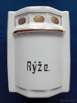 SECESNÍ DÓZY TENKOSTĚNNÝ PORCELÁN ZLACENÉ - 6