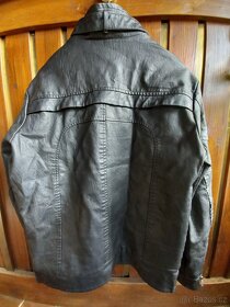 Nová bunda s podšívkou - barva černá, materiál PU kůže - 6