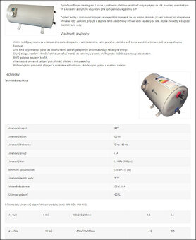 el. bojler pro karavany 10l/230V/800W nebo 6l/12V/200W - 6