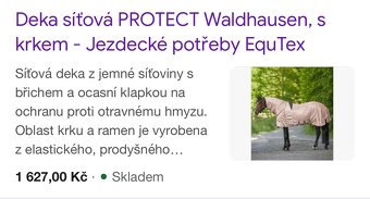 Síťová deka pro koně PROTECT - 6