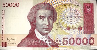 Bankovky 5 - 1000 kun a 1 - 50 000 dinárů Chorvatsko - 6