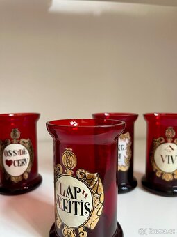 Sada starých skleněných lékárenských dóz - 6