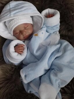 Modrý plyšový overal zn.Sardon - 6